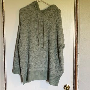 Sage green hooded sweater